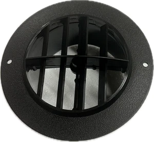 RV 4" Duct Rotaire Swivel Circle RV Heat Vent Furnace Plastic Black Trailer - Picture 1 of 1