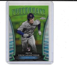 2024 TOPPS CHROME PETE CROW-ARMSTRONG RC YOUTHQUAKE ROOKIE CARD CUBS - Picture 1 of 1