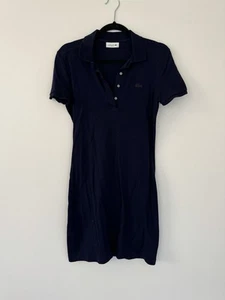 Lacoste Tennis Dress Navy Dark Blue FR38 UK 10 Mini Shirt Polo Immaculate - Picture 1 of 6