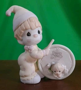 Vintage 1990 Enesco Precious Moments Birthday Club To Follow Clown Hund - Bild 1 von 7