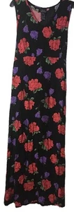 Vintage ~ Brett Alixander ~ Women’s ~ Dress ~ Large ~ Size 14 ~ Black & Floral - Picture 1 of 16