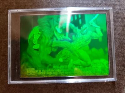 1993 SKYBOX MARVEL UNIVERSE HOLOGRAM #1 OF 5 GREEN HOLO VAR! W/Plastic Protector - Image 1 of 4