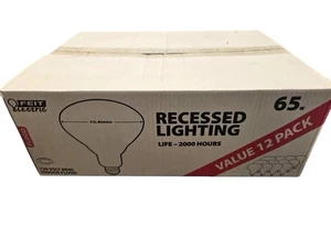 Feit BR 40 65W Indoor Flood Light Bulbs White Pack of 12 Alt To Phillips Brand  - Picture 1 of 1