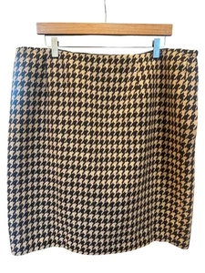 Talbots Rock Damen 18W braun hellbraun Wollmischung Hahnentritt Bleistift gefüttert Karriere - Bild 1 von 7