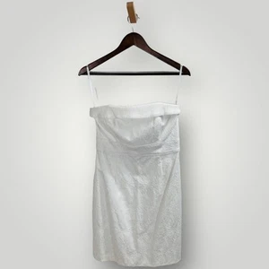 White House Black Market Dress Size 6 White Strapless Cocktail Formal Party - Picture 1 of 8