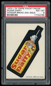 1974 Topps Wacky Packages Pegatina Sugar Daffy Wonder Bread 2do PSA 8 - Imagen 1 de 3