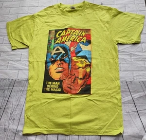 Captain America Marvel Mens Medium Green Comic Tshirt - Picture 1 of 2
