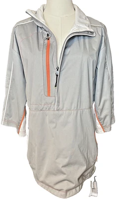 Chaqueta cortavientos de golf Antigua para hombre talla L gris tradición primavera cremallera 1/2" Foto 1 de 4