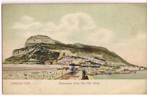 Panorama vom alten Maulwurf Gibraltar Postkarte - Bild 1 von 1