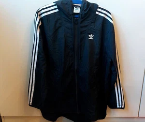 NEU - Adidas Damen Windbreaker Jacke Größe 10 (36) (S) mit Kapuze - mit Etikett - Bild 1 von 10