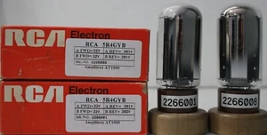 5R4GYB RCA braune Basis Made in USA Neu in OVP Menge 1 passendes Paar (2 Stck.) - Bild 1 von 8