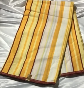 African Print Fabric, burgundy, yellow, gold, white stripes - Picture 1 of 1