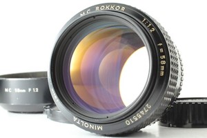 CLA'd [Near MINT w/Hood] Minolta MC Rokkor 58mm f/1.2 Standard Lens From JAPAN