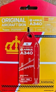 Aviationtag Iberia Airbus A340 A340-300 EC-GUP rojo claro y oscuro bicolor bicolor - Imagen 1 de 1
