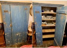Blue Painted Antique Jelly Cabinet (late 19th century) From Cape Cod, MA