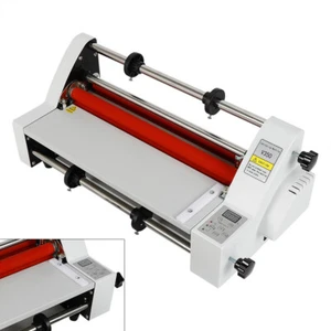 4-Roller V350 Hot/Cold Roll Laminator Rolls Laminating Machine 110V 350MM NEW - Picture 1 of 13