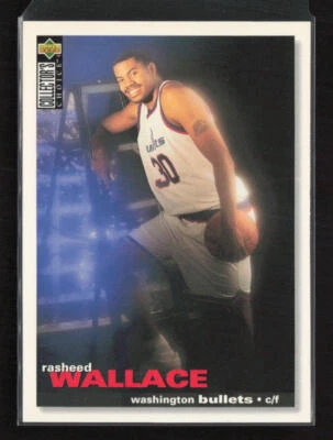 1995-96 Collector's Choice #239 Rasheed Wallace Washington Bullets Rookie - Image 1 of 2