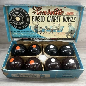 Cuencos de alfombra sesgados Henselite Junior con caja hechos en Australia de colección envíos desde EE. UU. - Imagen 1 de 18