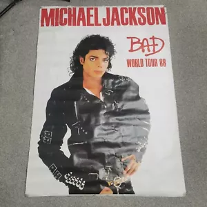 ~ Rare ~ Michael Jackson ~ BAD World Tour 1988 Promo Poster ~ Huge 53" x 38" ~ - Bild 1 von 21