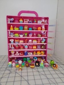 mixed lot of 77 various SHOPKINS mini figures many seasons Plus Case - Picture 1 of 11