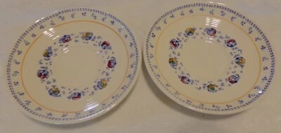 2 Platillos Platillos Woods Wood & Sons Burslem Sunny Brook Azul 6 Pulgadas ¡EXCELENTE ESTADO! Foto 1 de 4