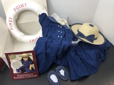 "Traje de muñeca American Girl de 18"" traje de baño Samantha traje de flor salvavidas sin usar, en caja" Foto 1 de 4