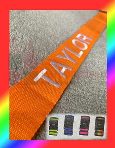 Personalised Luggage Strap Suitcase Embroidered Safe Luggage Belt 5cm wide - Picture 1 of 1