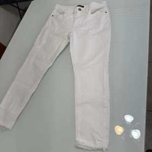Express White Cropped Legging Mid Rise Jeans 4 S20 - Picture 1 of 4