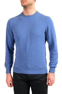 Pierre Balmain Men's Blue Wool Cashmere Crewneck Pullover Sweater - Picture 1 of 6
