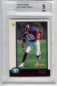 1998 Bowman #182 Randy Moss RC BGS 9 Mint - Picture 1 of 1