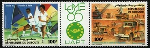 Djibuti 1985 - Mi-N.o 457-458 ** - Estampillada sin montar o nunca montada - Philexafrique - Imagen 1 de 1