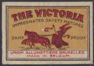 Safety Matches Matchbox Label - The Victoria, Belgium - Picture 1 of 1