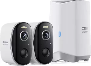 Baseus Telecamera di Sicurezza Senza Abbonamento, N1 Kit 2-Cam con Chiarezza 2K, No Mensile - Foto 1 di 7