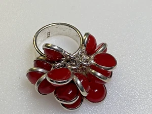 Sterling Silver 925 Ring Carnelian Bunch 14.49g Size K - Picture 1 of 11