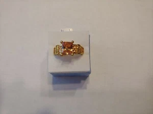Women's 18k Gold Filled Topaz Ring Size 9 - Picture 1 of 8