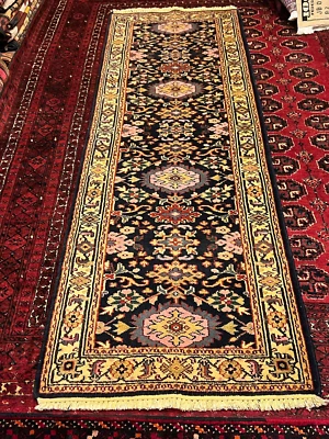 2.5 X 8 ft COLLECTORS’ ITEM Vintage Stunning Natural Vegetable Dye Kazak  Runner - Image 1 of 4
