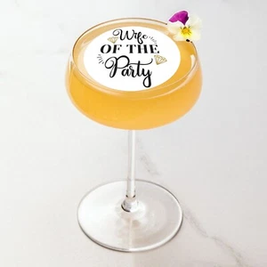 Hen Party Wife of the Party Drinks Topper Cocktail Topper Party Edible Favour - Picture 1 of 2