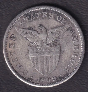 1 Peso 1909-S US-Philippine United States of America Coin - Stock #G9.a - Picture 1 of 3