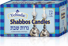 White Shabbat Candles 3 Hour Burn Time 72 Count Traditional Shabbos Dinner Table