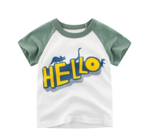 Children's Wear Summer New Korean Children's Boys Cotton T-shirt Men's Treasure  - Picture 1 of 12