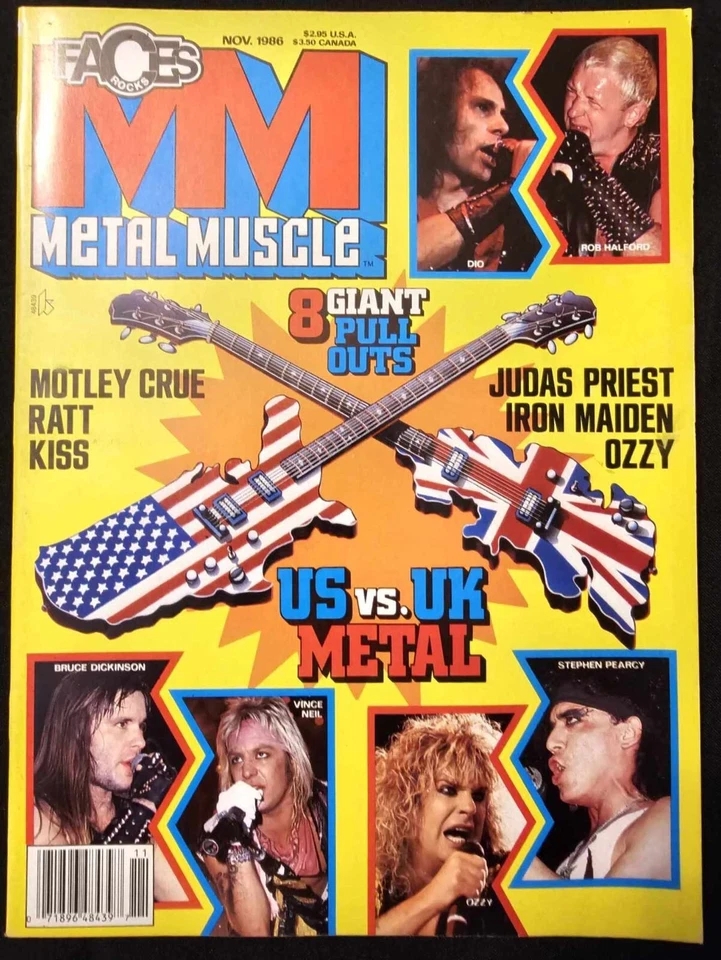 Faces Rocks Metal Muscle Nov. 1986 Featuring Maiden, Dio, Ratt & more - Image 1 of 1