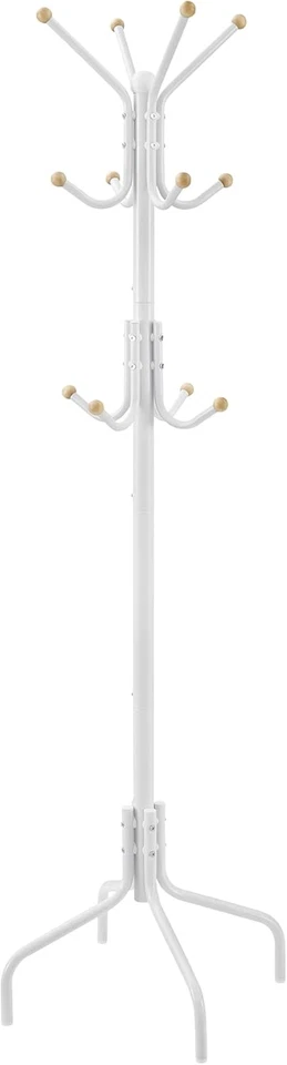 SONGMICS Appendiabiti da Terra Attaccapanni in Metallo con 12 Ganci 4 Gambe