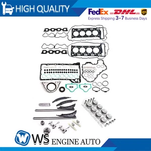 Head Gasket Set Piston Set Timing Chain Kit For 4.4L BMW N63 550i 650i M5 M6 X5 - Picture 1 of 14