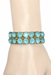 Light Green Acrylic Lucite Rhinestones Stretching Chain Bracelet Casual Everyday - Picture 1 of 4