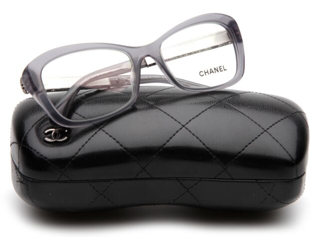 Chanel eye glasses color gray with sparkles 54 size