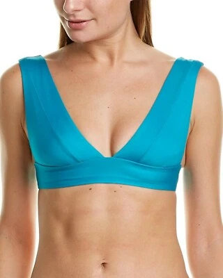 Nuevo con etiquetas Top de Bikini M/8 Vitamina A Turquesa Océano Magnolia Cuello en V Foto 1 de 4