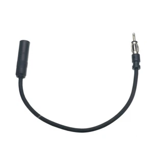 35cm Black Auto Car Antenna Extension Cord Male Female AM/FM Radio Cable  - Picture 1 of 8