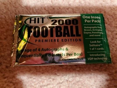 2000 SAGE HIT FOOTBALL CARD PACK-POSS ROOKIES AUTOS +FREE BRADY COLLEGE ROOKIE  - Image 1 of 4