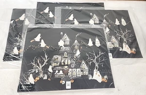 Pottery Barn Chilewich Halloween Place Mats Scary Squad Set of 4 TerraStrand NEW - Picture 1 of 11