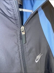 VINTAGE Nike Jacket Adult X-Large Black Blue Track Lightweight Windbreaker - Picture 1 of 7